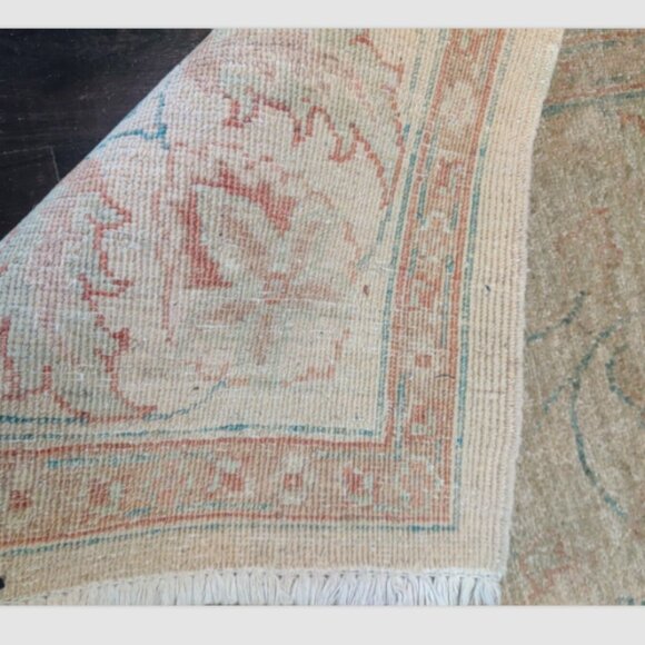 Indo Oushak Vintage Rug 66"x 94" Hand-Knotted Traditional | 100% Wool - Picture 10 of 16